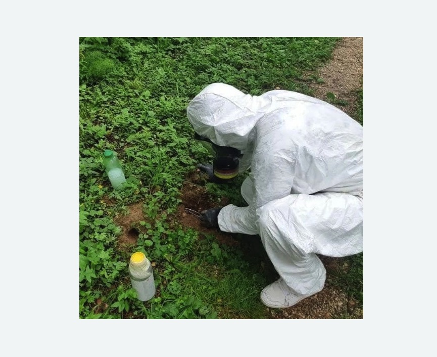 уничтожение кротов на участке в Басманном районе Москвы